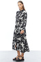 Women's Buttoned and Belted Dress - 3