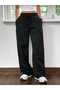 Double Black Gray Plus Size Quality Loose Fit Flexible Comfortable Fabric Sweatpants - 2