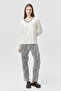 Women's V-Neck Long Sleeve Pajama Set - 2