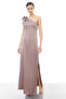 One-Shoulder Satin Dress with Tie Detail - 5