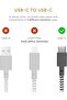 Type-C Belt Cable USB-C to USB-C 4ft (Zebra) - 7