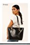 Crinkled Textured Black Shk256 Faux Leather Zippered Single Compartment Chain Strap Hand, Arm, and Shoulder Bag - 8