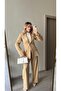 Pinterest Equivalent Belted Design Blazer Jacket Palazzo Loose Wide Leg Pants Double Stylish Trend Suit - 3