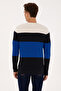 Men's Regular Fit Crew Neck Navy Blue Sweatshirt 50307828-Vr033 - 5