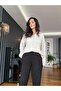 Ecru Zippered Hair Knit Sweater - 5