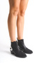 Women's Boots Western Cowboy Black Color Elastic Embroidery Detailed Agatha - 3