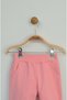 Pink Text Printed Girls' Tracksuit Set - 6