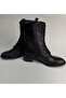 Women's Genuine Leather Lace-Up and Zippered Brown Heeled Boots - 2