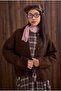 Alpaca Short Cardigan Brown - 2