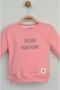 Pink Text Printed Girls' Tracksuit Set - 3