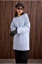 Braided Long Sweater Ice Blue