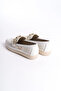 Layla Laceless Orthopedic Comfortable Sole Flower Patterned Women's Ballerina Shoes Ckt - White - 5