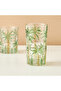 Palm Tree Embossed Highball Glass