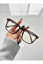 Amber Cornered Glasses Blue Light Protection Prescription Glass Can Be Installed Stylish and Trendy - 2