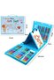 Kids Drawing Set 208 Pcs Art Set for Kids with Painting Cards,Coloring Painting Sets (Blue) - 4