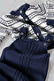 Men's Navy Blue Knitwear Knitted 2-Piece Set 100% Cotton - 7