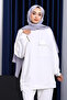 Ecru Single Pocket Tunic with Trousers Modal Set - 3
