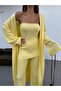 Strapless Cardigan and Pants 3-Piece Knitwear Set - 4