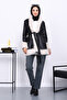 Black Fur Detailed Belted Leather Trench Coat - 2