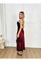 Women's satin skirt with lace detail at the hem - 3