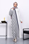 Ecru Striped Knitwear Dress