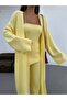 Strapless Cardigan and Pants 3-Piece Knitwear Set - 3