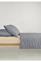 Chic 100% Cotton Ranforce Akay Navy Blue Yarn-Dyed Duvet Cover Set Single Size - 160X220 cm - 4