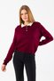 Women's Polo Neck Button Detailed Knitwear Sweater Claret Red - 25K 2546