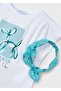 Girl's Summer T-Shirt Bandana 2-Piece Set 3009 - 3