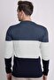 Crew Neck Three Color Men's Knitwear Sweater - 2