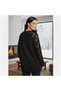 Black Lace Detailed Sweatshirt – Stylish and Comfortable Casual Women's Top – Soft Fabric - 3