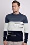 Crew Neck Three Color Men's Knitwear Sweater