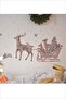 Christmas Carriage Fairytale Deer and Forest Friends Wall Sticker