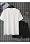 Men's Linear Pattern Shorts Set - 2
