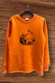 Hunting Hunting Duck Hunting Printed Hunter and Hunting Dog Regular Fit 3 Yarn Sweatshirt
