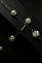 Shiny Stone Design Silver Steel Chain Necklace (with Bracelet Gift) |   Glorious Series - 2