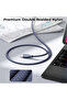 كابل نايلون من سلسلة Rugg من USB-C إلى USB-C بطول 1 متر وقوة 60 واط - أزرق - 3