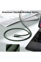 كابل نايلون من سلسلة Rugg من USB-C إلى USB-C بطول 1 متر وقوة 60 واط - أخضر - 3