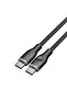 كابل نايلون من سلسلة Rugg من USB-C إلى USB-C بطول 1 متر وقوة 60 واط - أسود