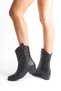 Black Leather Women's Boots Western Cowboy Non-Slip Sole Thick Heeled Gloria - 5
