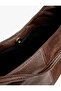 Suede Look Hobo Bag with Faux Leather Detail - 5