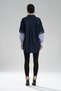 Women's Denim Sleeves Lace and Poplin Fabric Detailed Design Shirt - 6