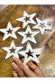6 Pieces Felt Star Set Arma 8X8 cm White - 3
