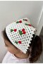 Hand Knitted Children's Bandana with Cherry Figure