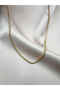 Steel Chain Necklace Gold Color Elegant Minimal - 3