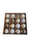 16 Pieces Christmas Tree Ball Ornaments (6 cm) - White Transparent Gold Embroidered Luxury Decoration Set (Special Pvc Material) - 3