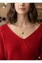 Pine Tree Design Charm Tarnish-Free Gold Color Steel Necklace - Women's Jewelry - 2