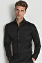 Men's White 100% Cotton Satin Non-iron Ironing Casual Pocketless Modern Fit Shirt