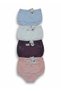 Anit Women's Lace High Waist Cotton Slip Set of 4 (Light Blue, White, Purple, Powder) - 2