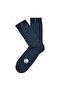 Winter Navy Blue Gray Anthracite Thick Soft Textured Seamless Cotton Thermal Long Terry Socks 6 Pairs - 5